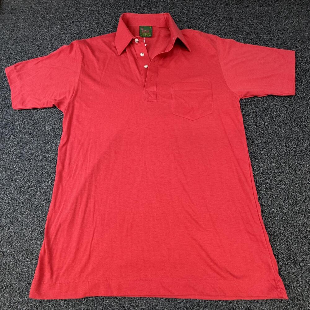 Chip Beck Polo Shirt Mens M Red Short Sleeve Collared Golf Pocket Performance